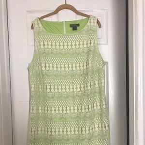 Lime green lace sheath Dress